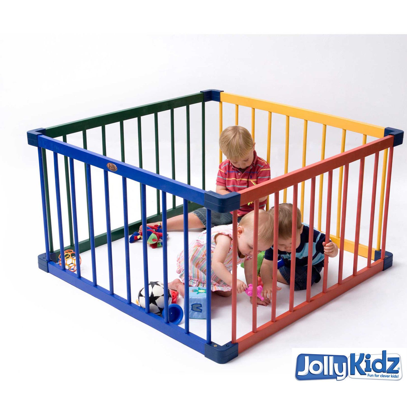 Jolly KidZ Smart Playpen Square Coloured Wooden Playpens eBay