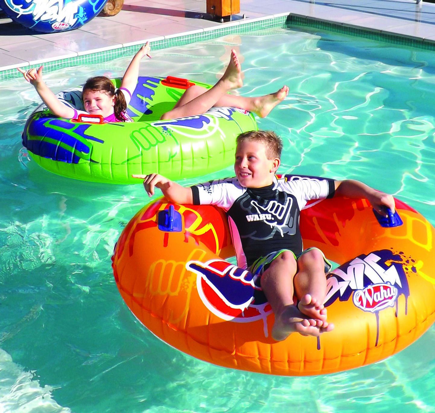 green inflatable pool
