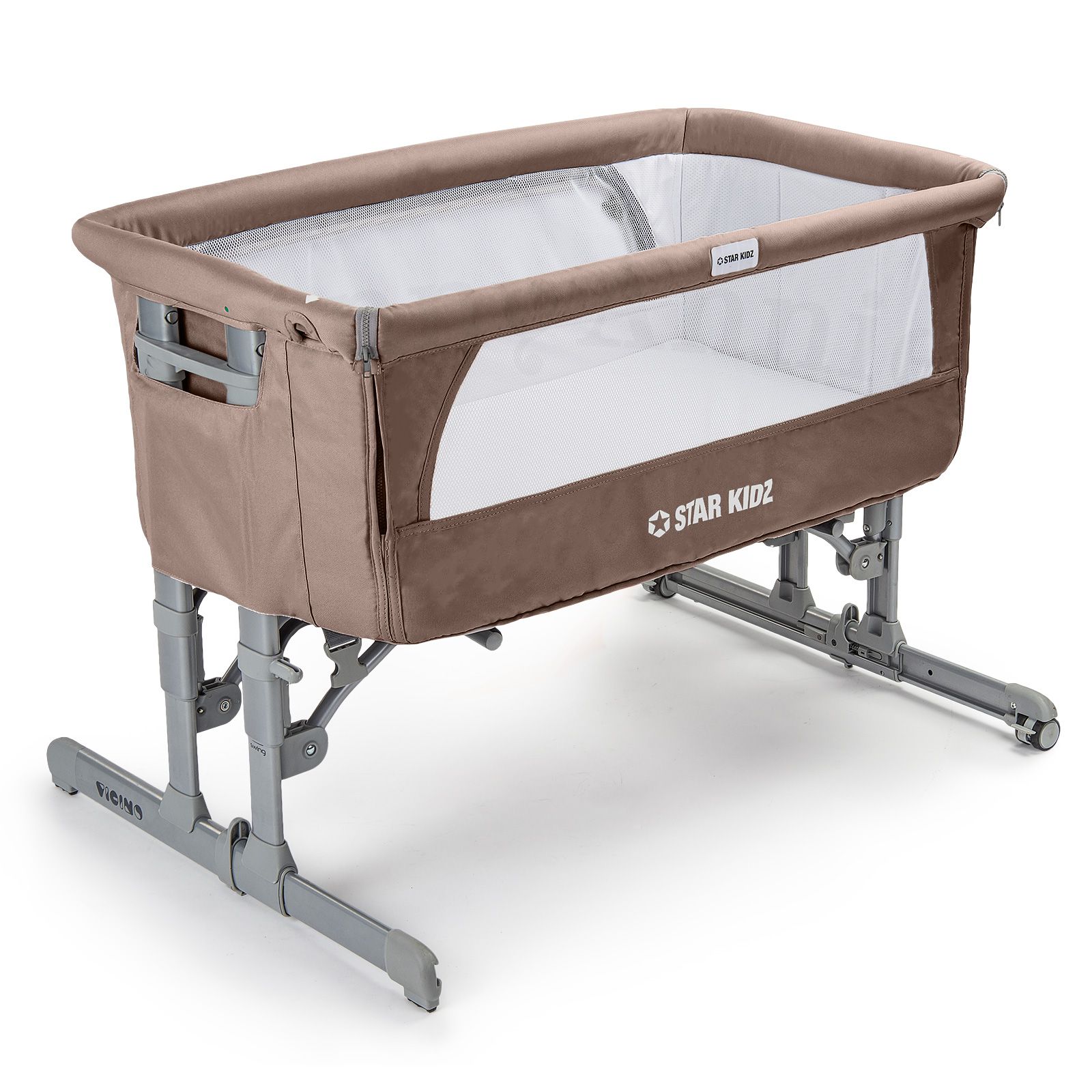 Star Kidz Vicino Deluxe Baby Bedside Caribou Brown