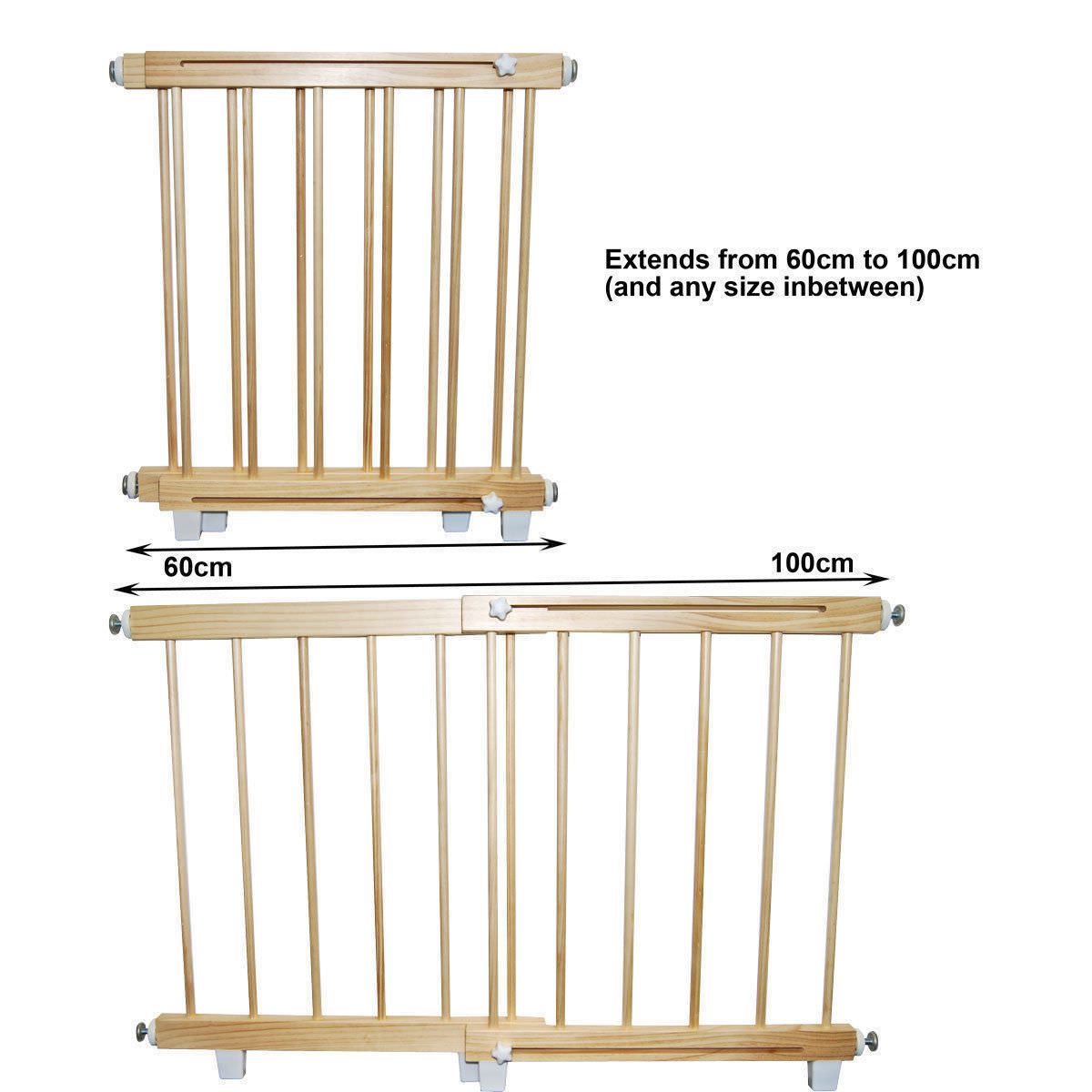 Wooden Door Barrier 60 to 100 cm Child Safety Barrier