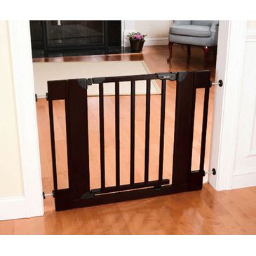 Baby Safety Swing Gate + 2 Extensions Wood Home Decor First Years 74-104cm