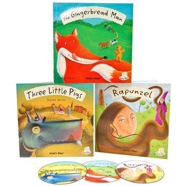 Kid's Fairy Tale Books | Set of 3 (Rapunzel, Gingerbread Man, Three Little Pigs)