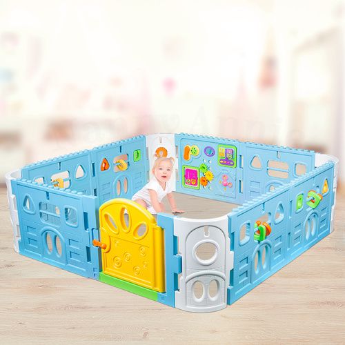 Baby Playpen with Gate and Activities 1.6m Square