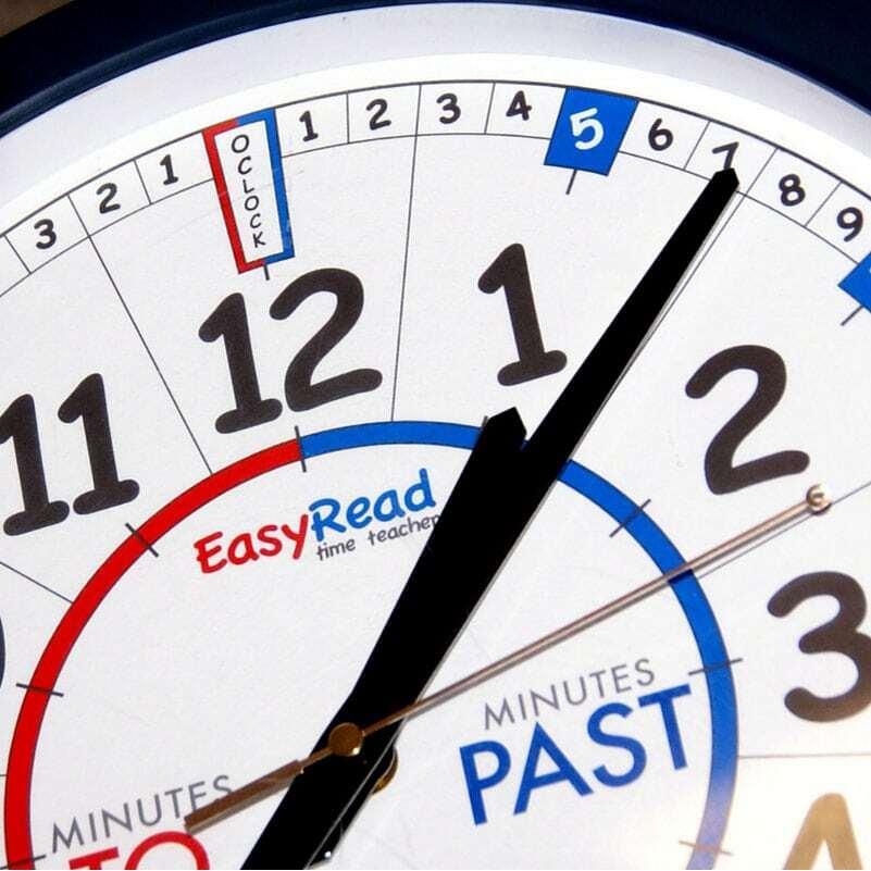Easyread Time Teacher Kids Clock Grey