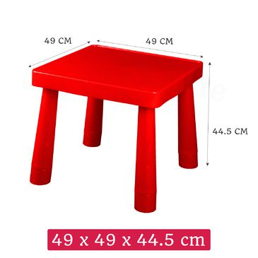 Kids Table & Chair Play Furniture Set Plastic Fountain Activity Dining Chairs RED