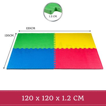 Happy Panel Plastic Playpen and EVA Mat | Square Kids Playpen 1.1m x 1.1m