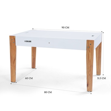 Nu Byron Activity Rectangle Table & 2 Chairs Set - White