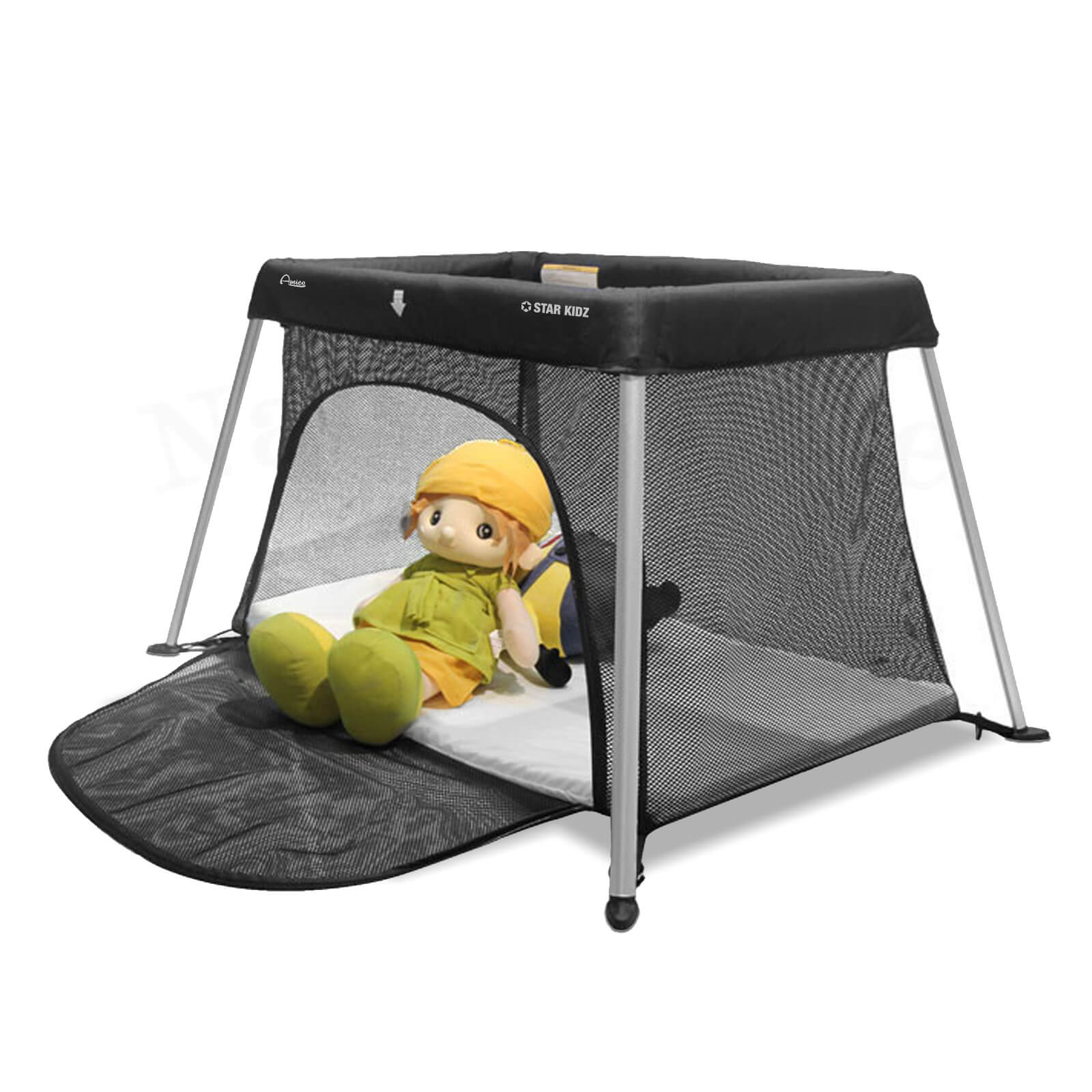 portable cot with mattress