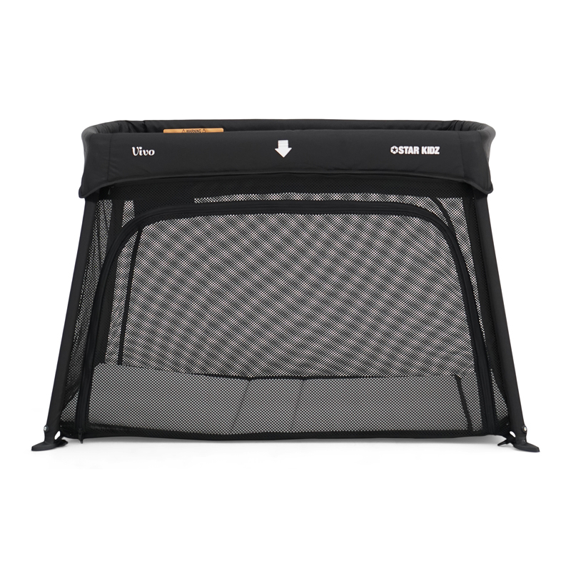 Vivo 3 in 1 Travel Cot Portacot with Bassinet Insert - Black