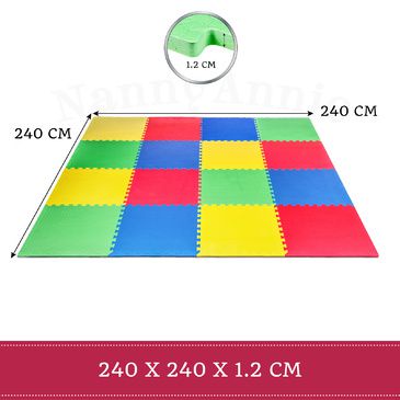 Happy Panel Plastic Playpen and EVA Mat | Hexagonal (2.2m) Kids Playpen