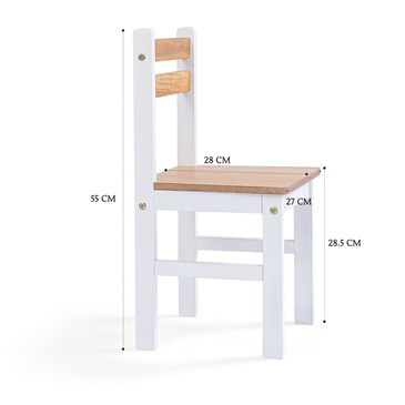 Nu Byron Activity Rectangle Table & 2 Chairs Set - White