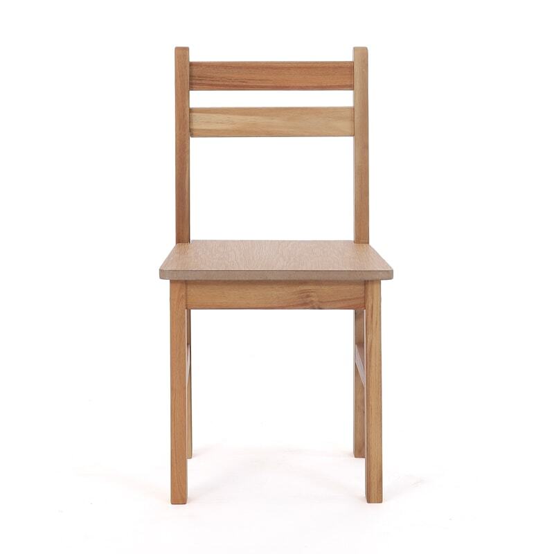 Nu Elwood Square Table & 4 Chairs Set - Natural