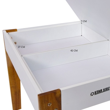 Nu Byron Activity Rectangle Table & 2 Chairs Set - White