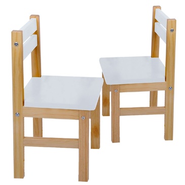Nu Elwood Rectangle Table & 2 Chairs Set - White