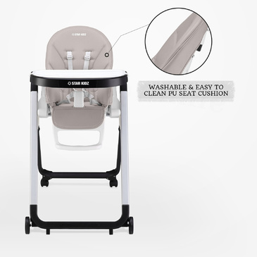 Star Kidz Bimberi High Chair - Silver
