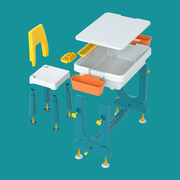 Saturn Building Block Multifunction Activity Table & 1 Chair Set
