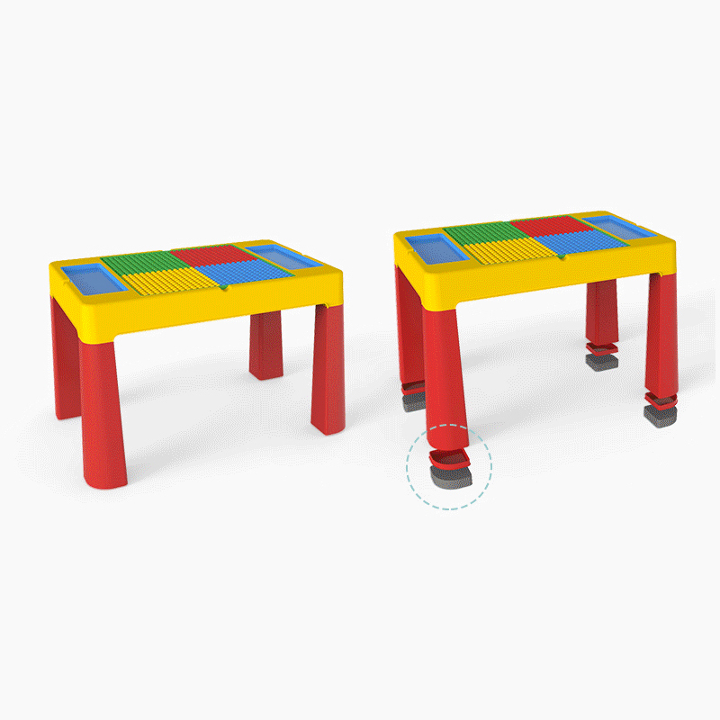 Pluto Multifunction Lego Activity Table & 2 Chairs Set - Yellow