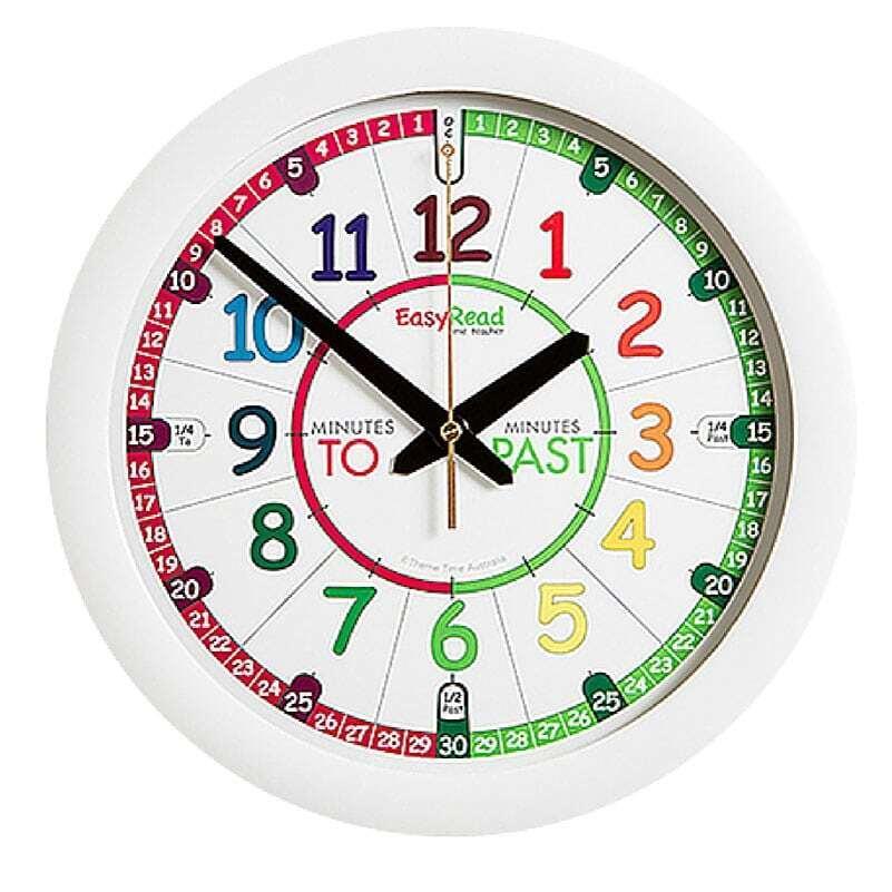 Easyread Time Teacher Kids Clock Grey
