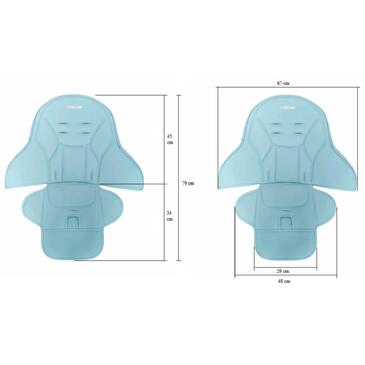 Star Kidz Bimberi & Hotham Replacement High Chair Cushion - Grey