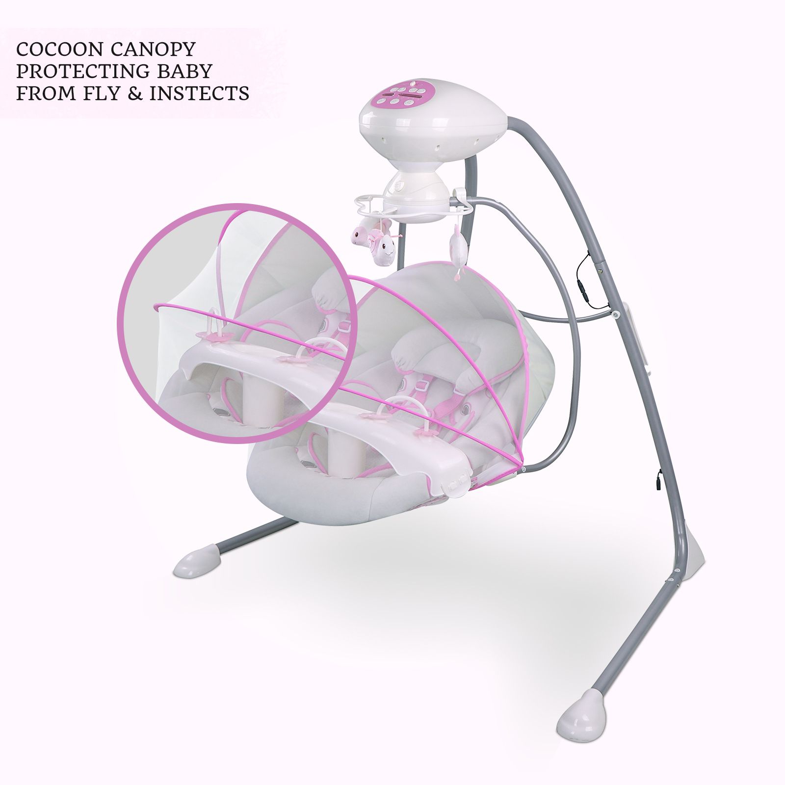 Star Kidz Covo Deluxe Cradle Swing - Pink