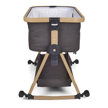 Star Kidz Prossimo Premium Co-Sleeper Bedside Bassinet - Wooden Charcoal