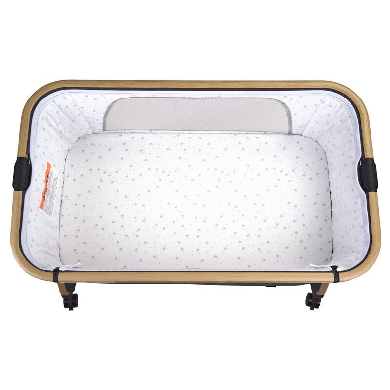 Star Kidz Prossimo Premium Co-Sleeper Bedside Bassinet - Wooden Charcoal