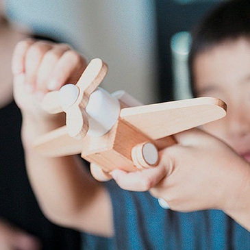 Wooden Plane - White