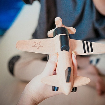 Wooden Plane - White
