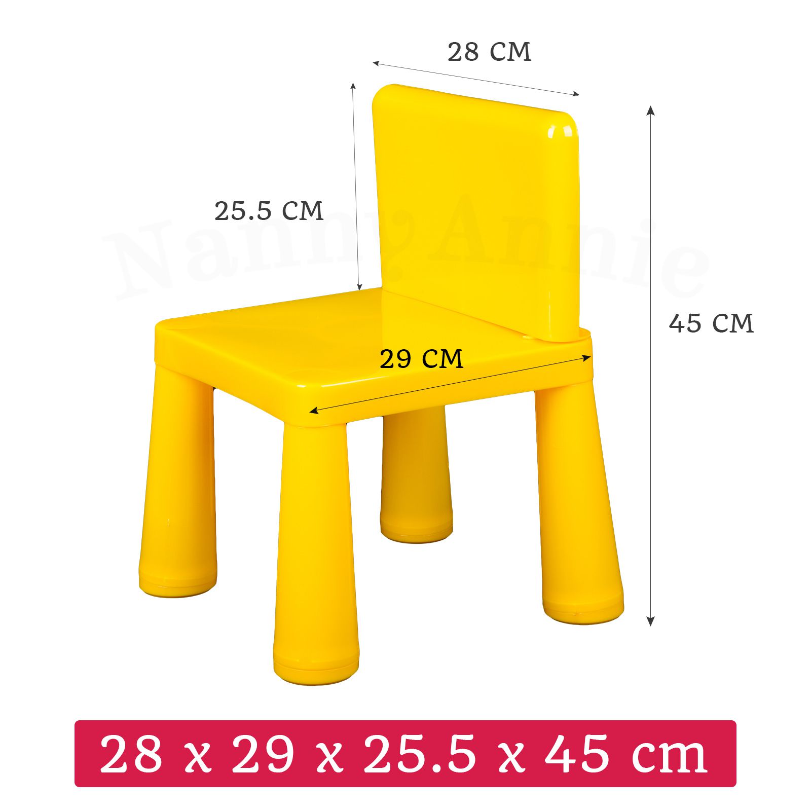 Kids Table & Chair Play Furniture Set Plastic Fountain Activity Dining Chairs YELLOW