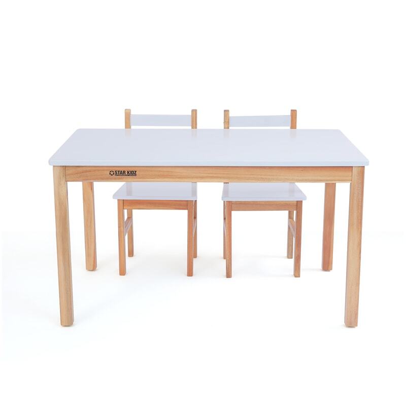 Star Kidz Elwood Rectangle Table & 4 Chairs White