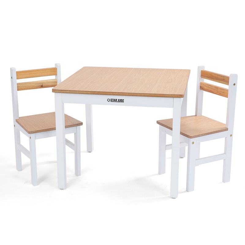 Star Kidz Elwood Square Table & 4 Chairs Set - Inverted White
