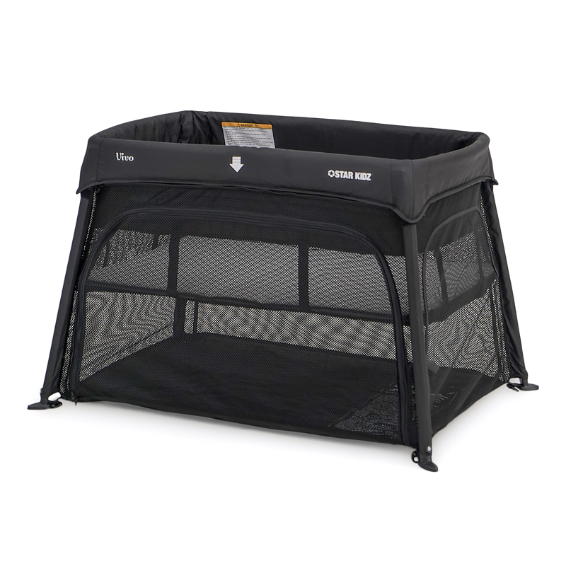 Vivo 3 in 1 Travel Cot Portacot with Bassinet Insert - Black