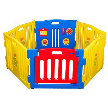 Baby Playpen - Blue 6pc with Gate