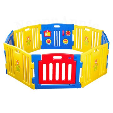 Baby Playpen - Blue 8pc with Gate