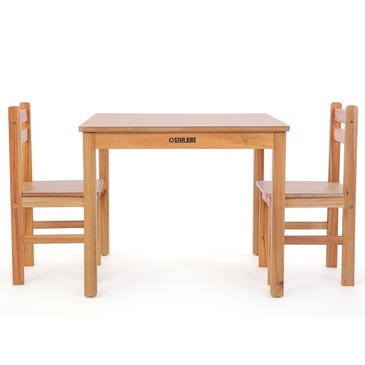 Nu Elwood Square Table & 2 Chairs Set - Natural