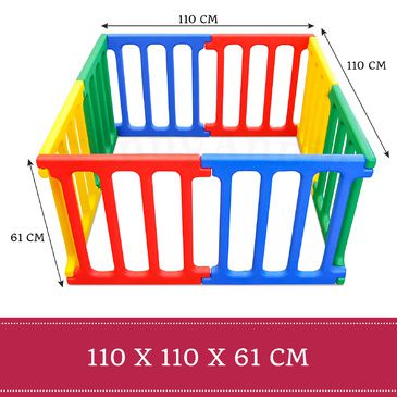 Happy Panel Plastic Playpen | Square Kids Playpen 1.1m x 1.1m