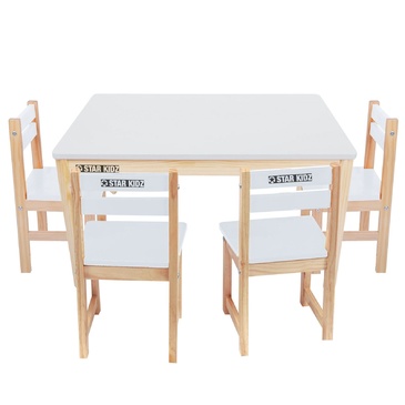 Nu Elwood Rectangle Table & 6 Chairs Set - White