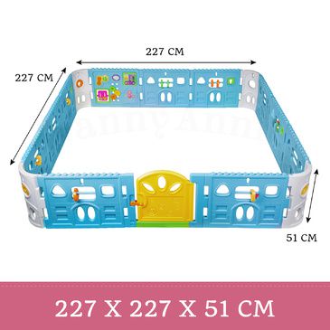 EVA Safety Mat and Baby Playpen With Door - Super Giant Interactive Play Room 2.3 x 2.3m