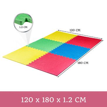 EVA Safety Mat And Baby Playpen with Door - Rectangle Interactive Play Room 1.6 x 1m - Pink