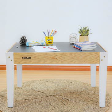 Nu Byron Activity Rectangle Table & 6 Chairs Set - Inverted White