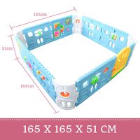 Baby Playpen with Gate and Activities 1.6m Square - Pink