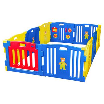 Giant Baby Playpen - Blue 10 Panels  with Gate