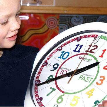 Easyread Time Teacher Kids Clock  Blue