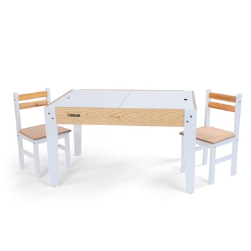 Nu Byron Activity Rectangle Table & 2 Chairs Set - Inverted White