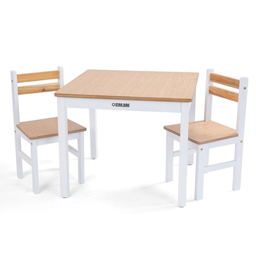 Star Kidz Elwood Square Table & 2 Chairs Set - Inverted White