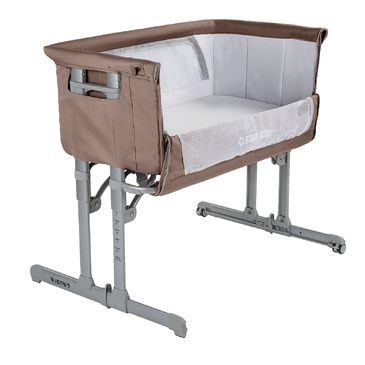 Star Kidz Vicino Deluxe Baby Bedside Bassinet - Caribou Brown