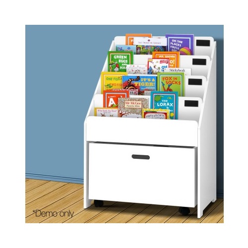 kids bookshelf with drawers